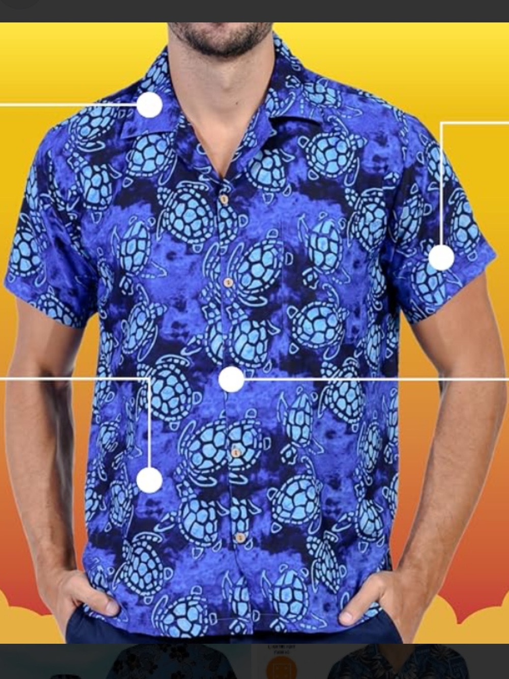 Turtle Tropical  Hawaiian Cruise Shirt Men Short Sleeve Button Down Sz L